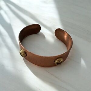 Elegant Vintage Copper and Gold-Tone Cuff Bracelet